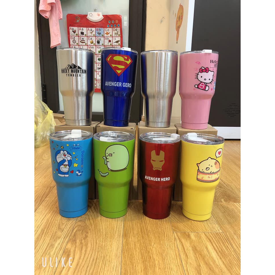 💖LỰA MÀU💖Ly Giữ Nhiệt YT Thái Lan 900ml + Tặng Kèm Nắp Chống Tràn,2 Ống Hút,1 Cọ Rửa ,Túi Đựng