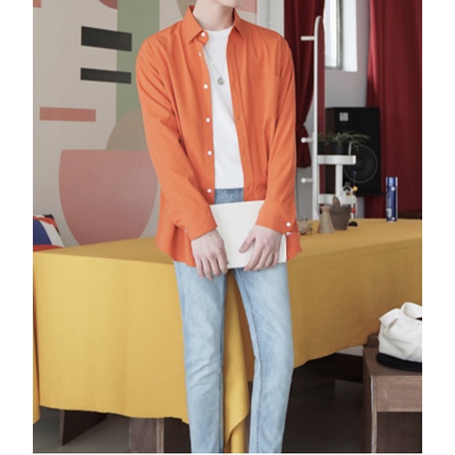 Áo sơ mi nam dài tay nhiều màu vải cotton