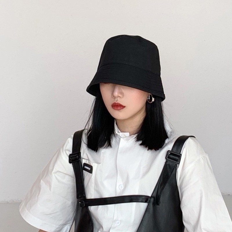 Nón bucket vành cụp mũ trơn nhiều màu phong cách Ulzzang Unisex