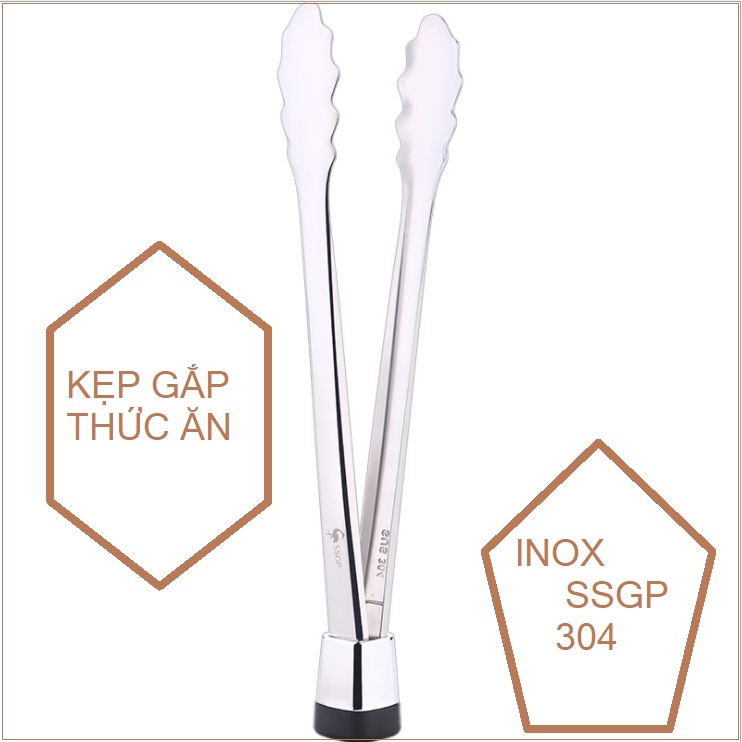 KẸP INOX 304 SSGP GẮP THỰC PHẨM CHIÊN NƯỚNG DÀI 32,5cm,TRỢ THỦ ĐẮC LỰC CHO ĐẦU BẾP.có hai cỡ 32cm và 26,5cm