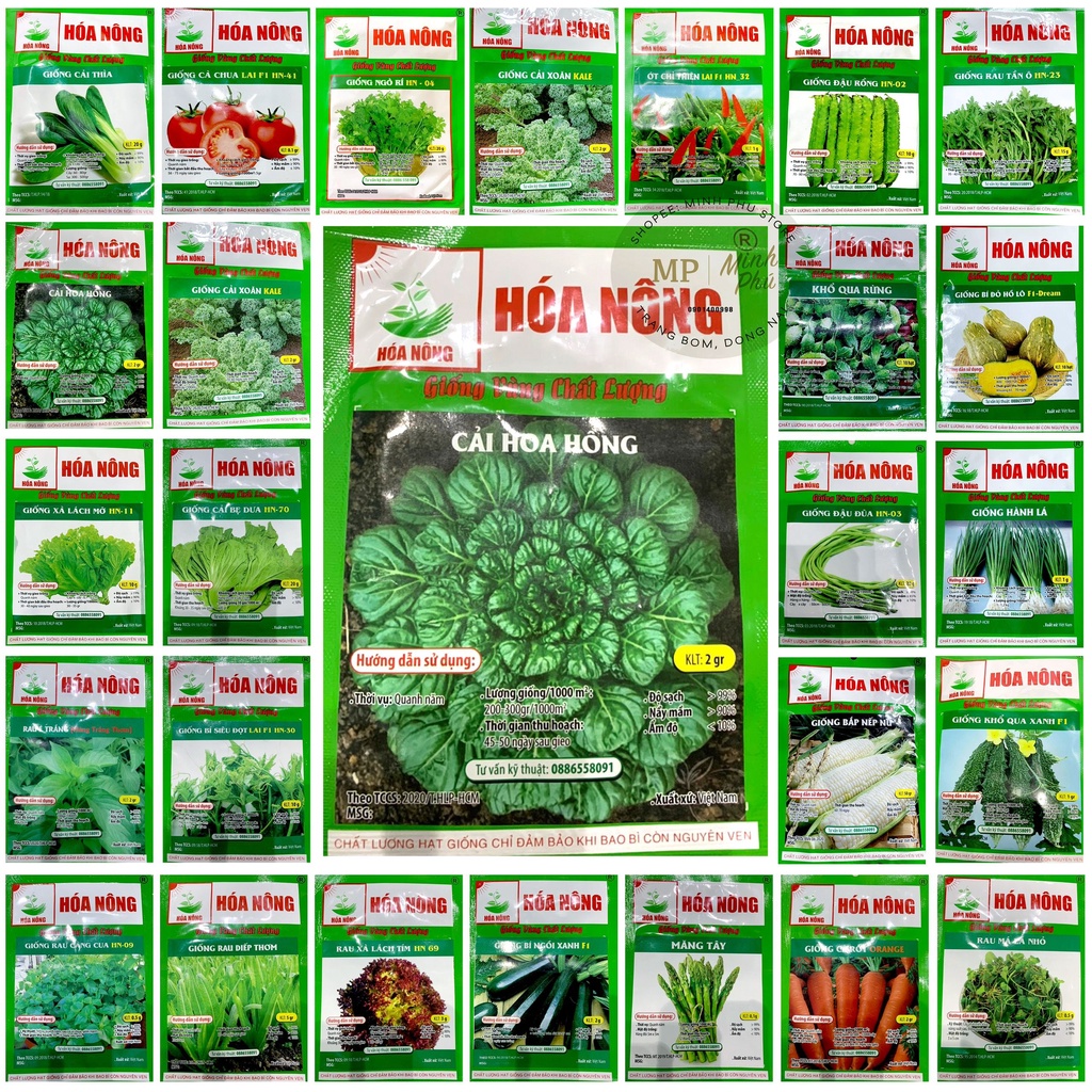 Cải Hoa Hồng - 2g - Hạt Giống Hoá Nông Chịu Nhiệt Trồng Quanh Năm Nảy Mầm Tốt Năng Suất Cao