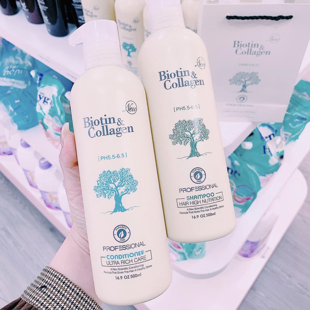  [MUA 1 TẶNG 1] Cặp 2 Dầu gội xả phục hồi và kích thích mọc tóc Biotin & Collagen | BigBuy360 - bigbuy360.vn
