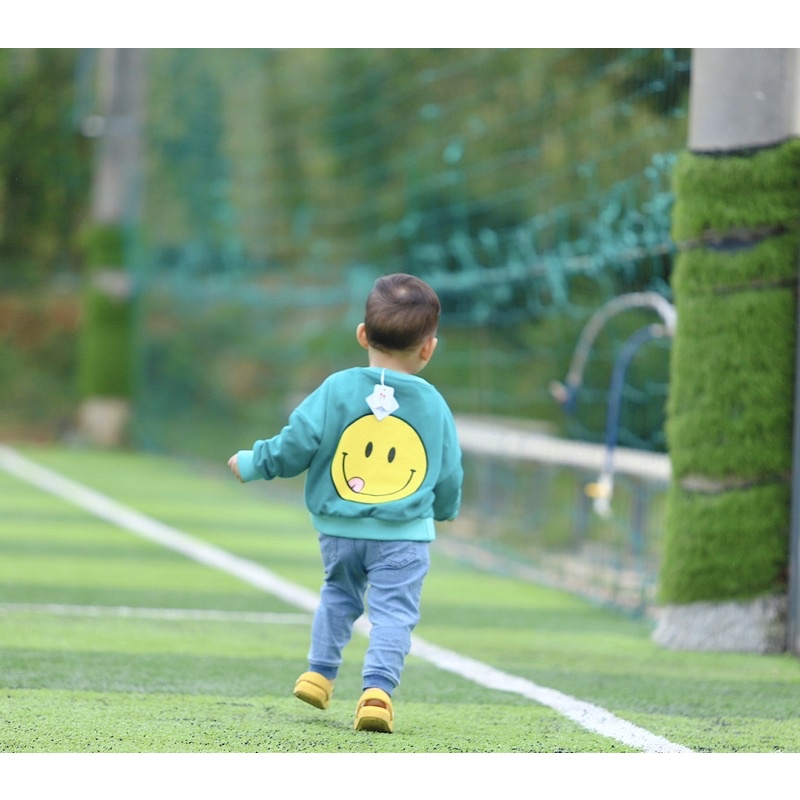 Áo nỉ hoodie trẻ em BATALA KIDS, áo nỉ cho bé trai bé gái in hình mặt cười dày dặn 1-6 tuổi