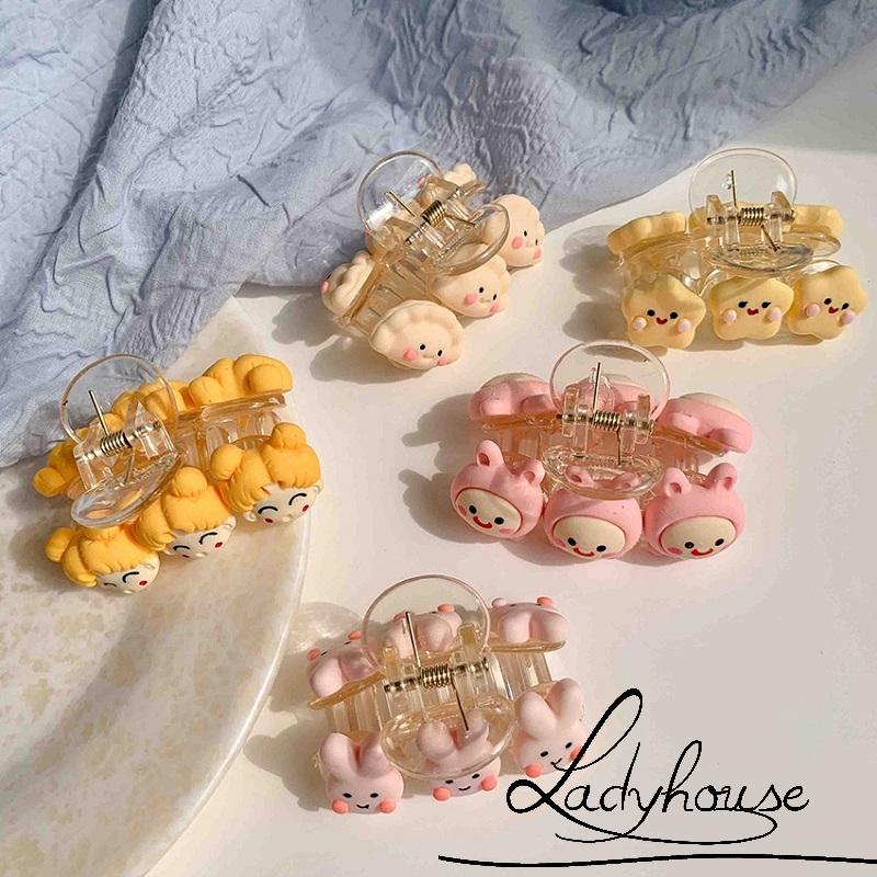 Kẹp tóc mini bằng nhựa họa tiết hoạt hình dễ thương cho nữ