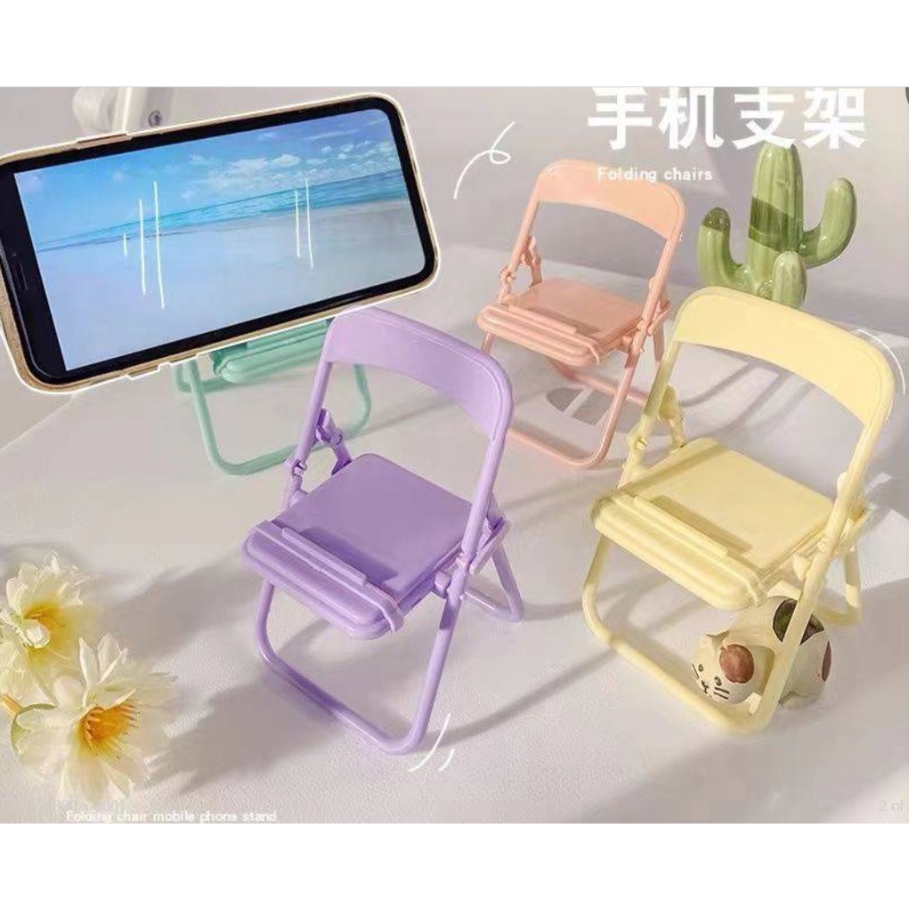 Giá Đỡ Điện Thoại Kiểu Ghế Xếp Có Thể Gấp Gọn Màu Pastel Ngọt Ngào Giá Siêu Rẻ