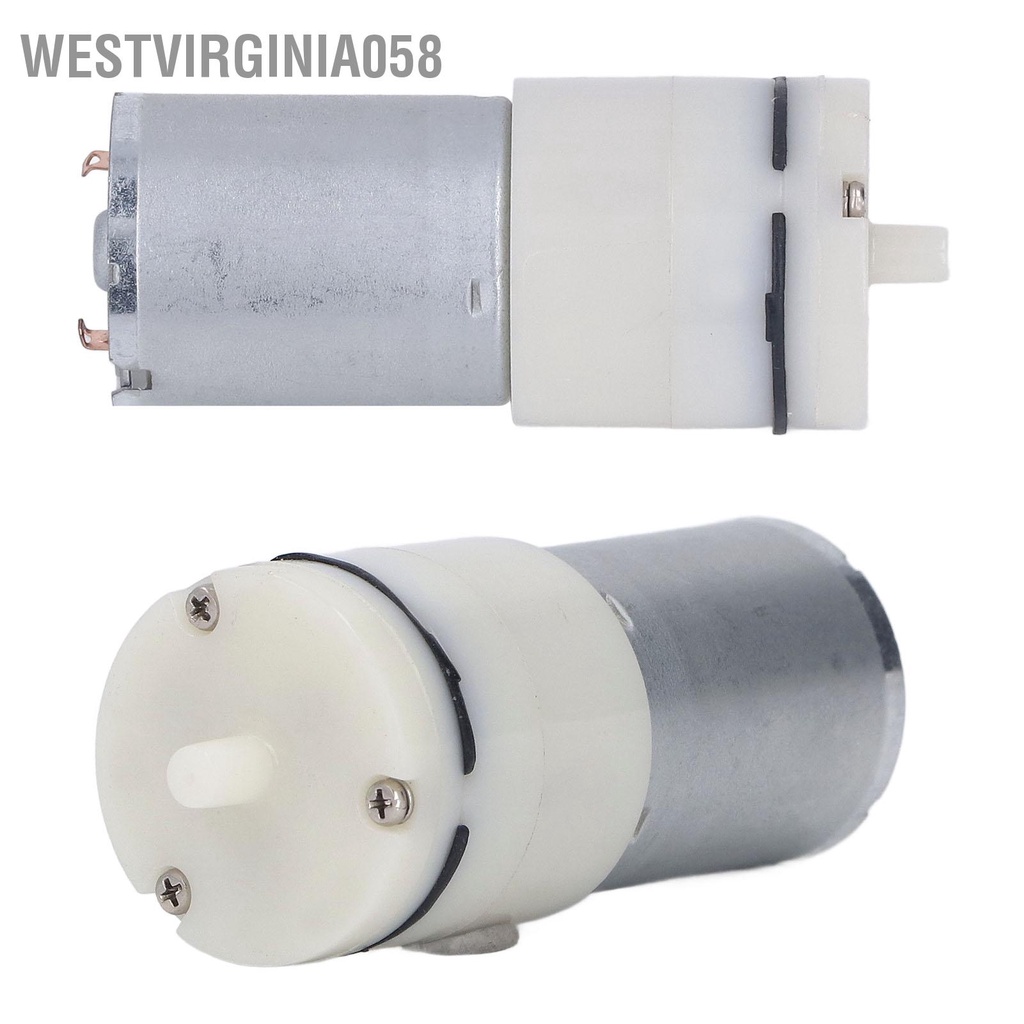 Westvirginia058 Máy bơm không khí siêu nhỏ Truyền động cơ màng nén 1 cổng 370 Màu trắng