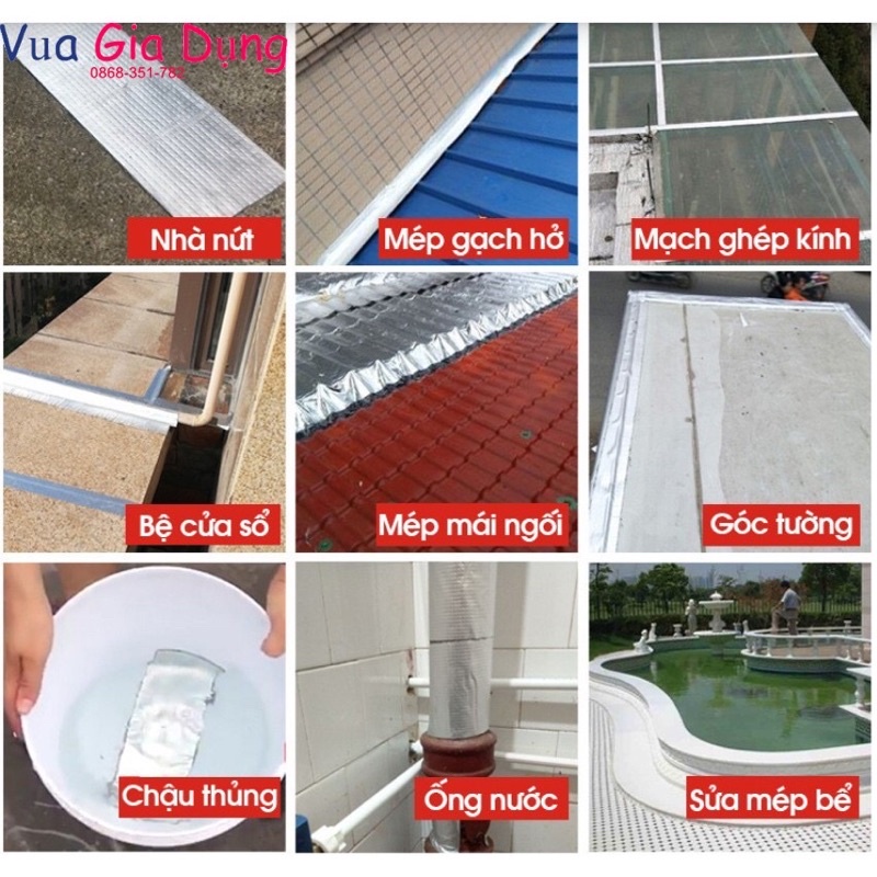 Băng keo chống thấm x2000 băng keo siêu dính Nhật Bản chống thấm dột, dán tường, dán mái tôn, dán ống nước - Tee &amp; Mee