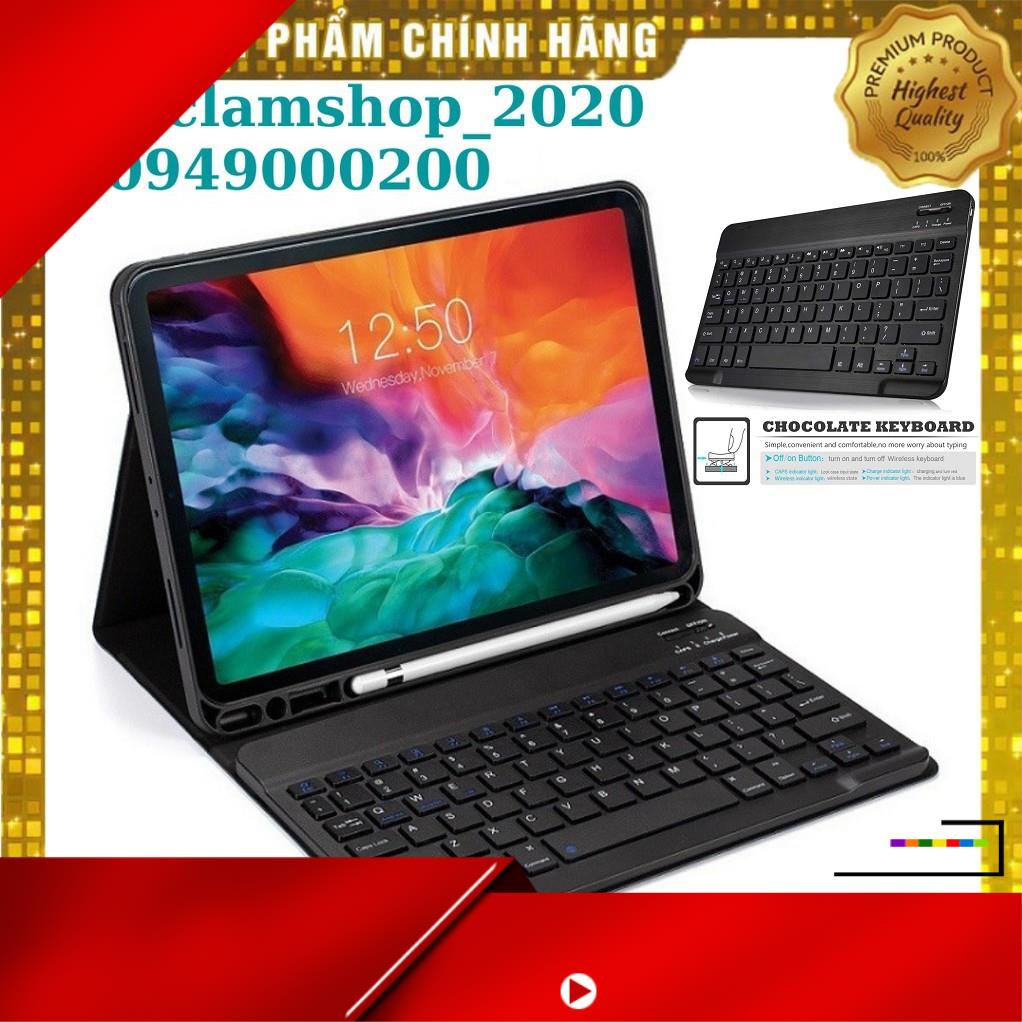 Bao da kèm bàn phím Bluetooth cho iPad Pro 11.0 inch 2018/2020/10.5/10.2/Gen 7/8/9.7/Air/Mini 1/2/3/4/5 có