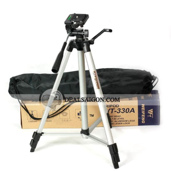 Chân Quay Tripod 330A Chụp Hình, Quay Phim Cho Máy Ảnh Điện Thoại + Điều Khiển Từ Xa