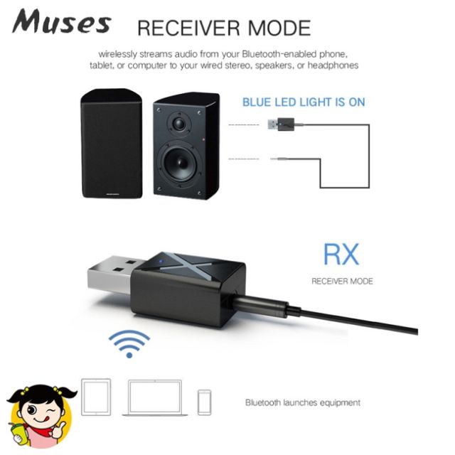 USB Bluetooth thu phát tín hiệu 2 chiều