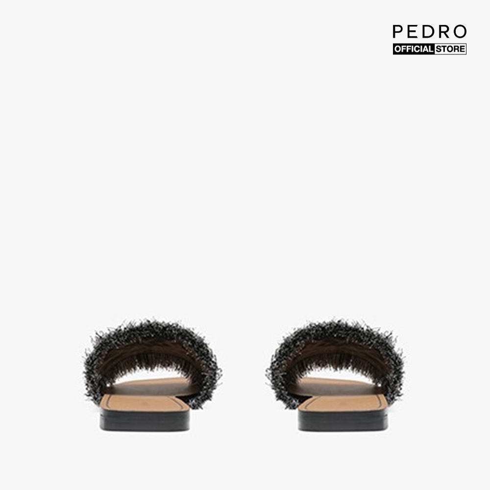 PEDRO - Dép nữ Retro Woven Plaid Letter Flat PW1-66300032-01