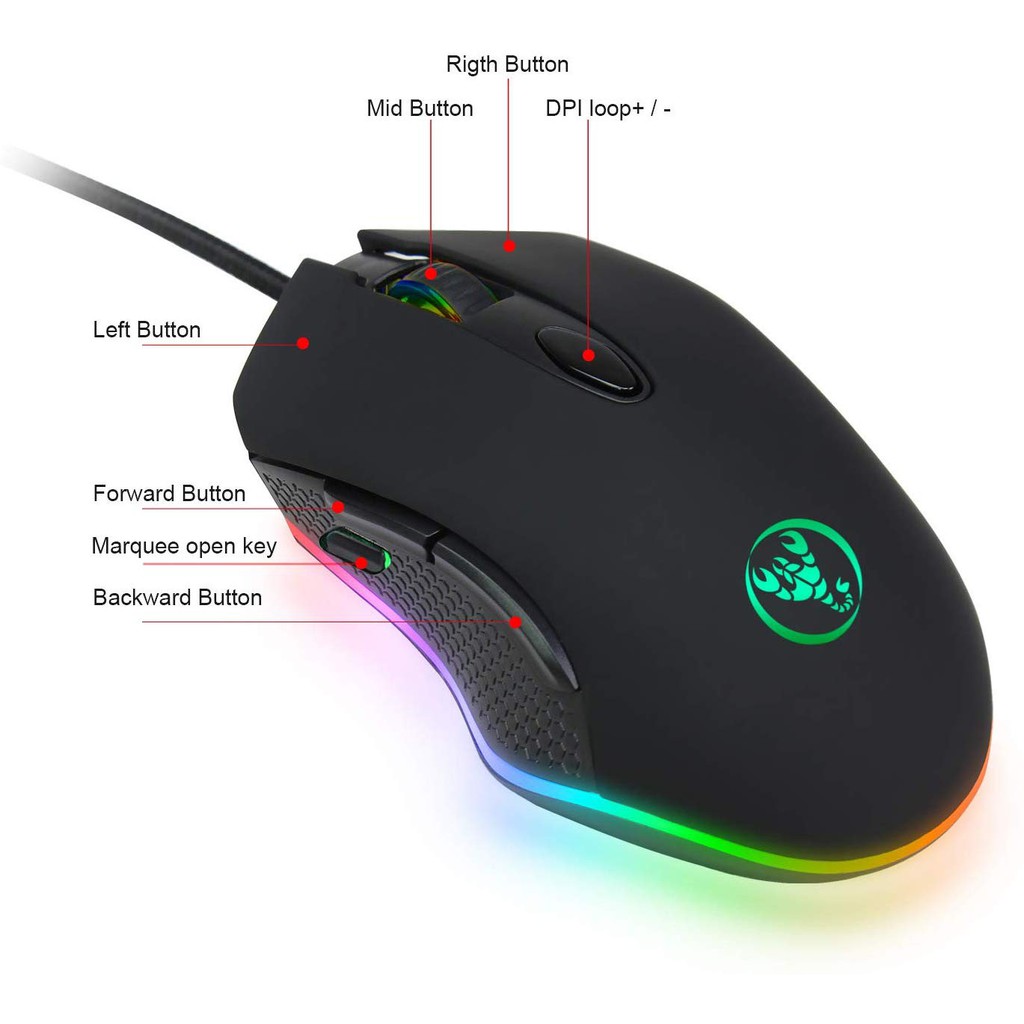 Chuột Gaming HXSJ S500 | RGB Gaming Mouse