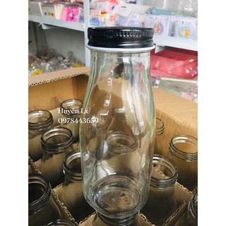 Chai đựng sữa hạt, đồ uống handmade 300ml