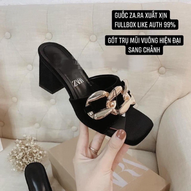 GIÀY GUỐC GÓT VUÔNG ZARA 7PHÂN