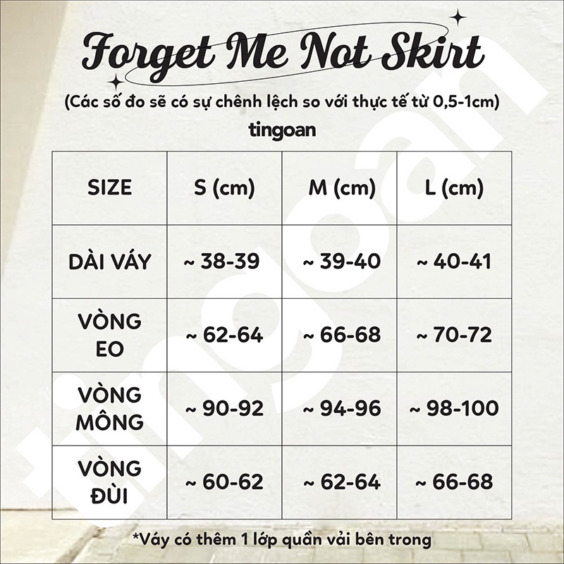 TINGOAN® - Chân váy tweed cạp cao xếp ly xám FORGET ME NOT SKIRT/GR