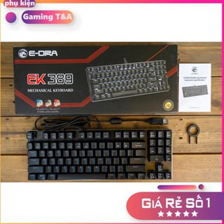 Bàn phím cơ E-DRA EK389 - Led màu trắng siêu sáng - Sw Outemu siêu bền - Keycap ABS Double Shot - BH Chính Hãng 24 tháng