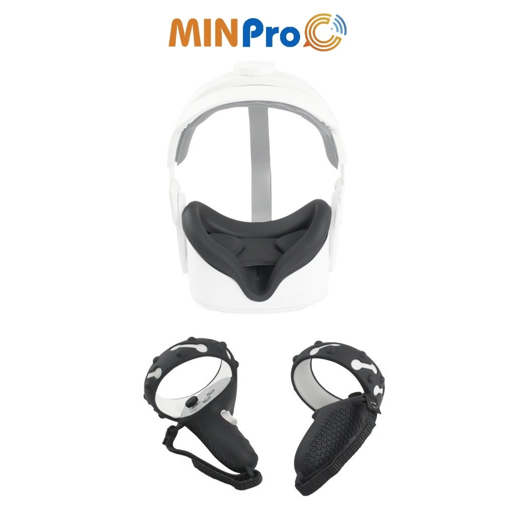 Bộ phụ kiện đệm bằng silicon chống mồ hôi bảo vệ tay cầm chơi game Oculus Quest 2 - MINPRO | BigBuy360 - bigbuy360.vn