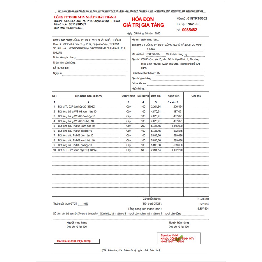 Hộp bút bi thiên long TL027 - 20 cây/hộp - Bút ngòi nhỏ đẹp