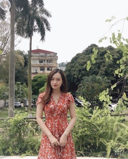 VÁY HOA CỔ V ( KÉO SANG ĐỂ XEM ẢNH THẬT)