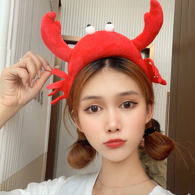 Băng Đô Cài Tóc Rửa Mặt Không Trượt Áp Lực Họa Tiết Khủng Long/Cá Mập Hoạt Hình Dễ Thương Phong Cách Hàn Quốc Dành Cho Bạn Gái