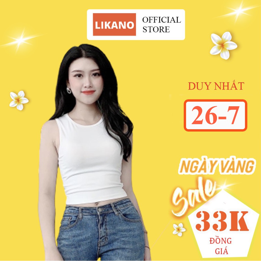 Áo Croptop ba lỗ body 9 màu siêu đẹp LIKANO CRT19