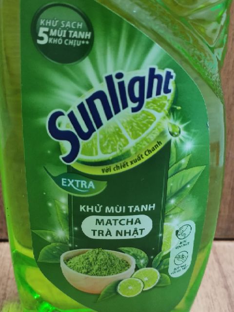 Nước rửa chén Sunlight hương Chanh Matcha Nhật Bản chai 750g