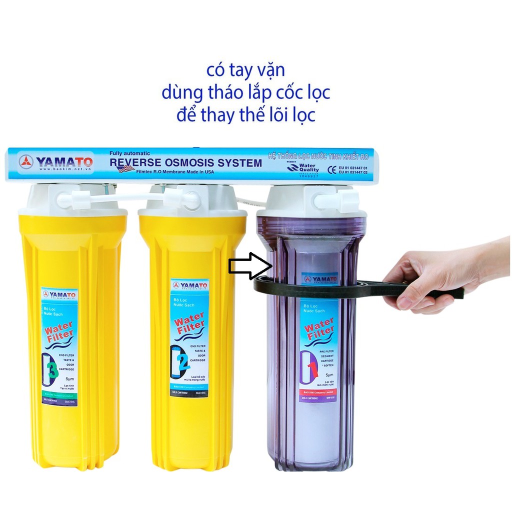 10 inch - Tay mở cốc máy lọc nước / tay vặn cốc máy lọc nước ly 10 inch (đen)