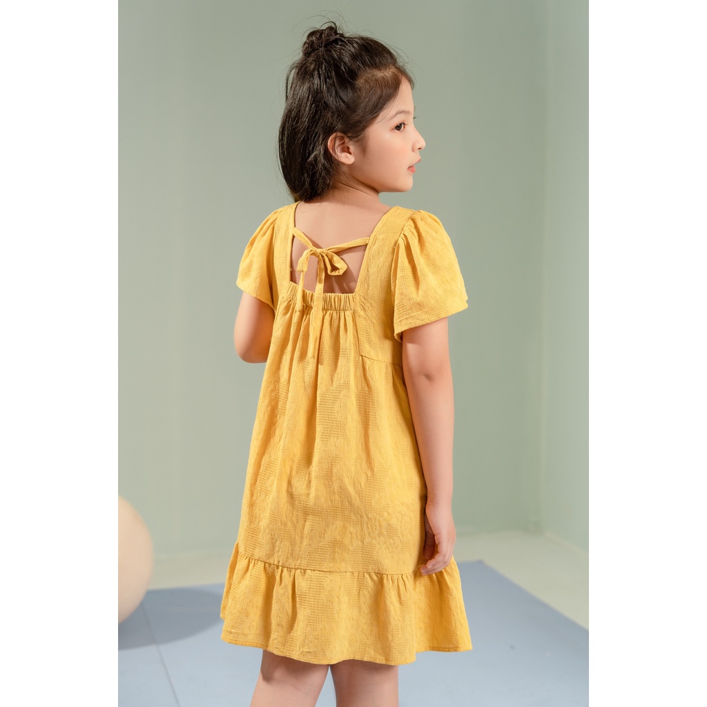 [LITTLE PINK] CALLA DRESS - Váy thô có chun ở lưng bé gái