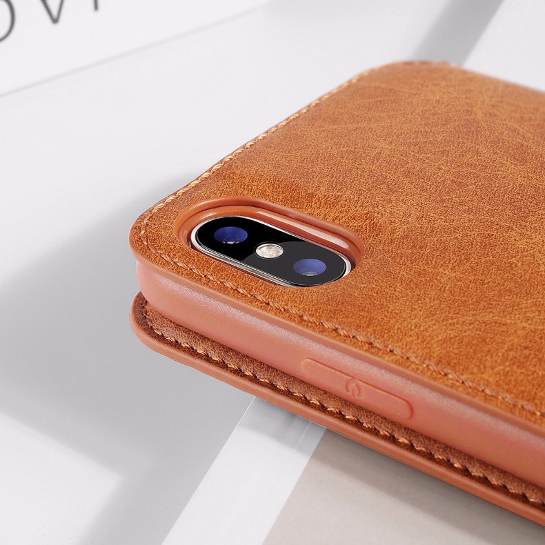 Bao da ốp lưng xịn điên thoại iphone ip6 6s 7 8 plus ipx xs max 11 12pro max  da thật, ngăn ví đựng tiền