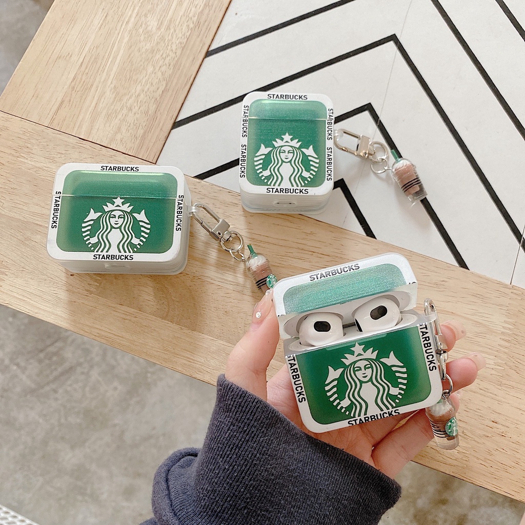 Case airpods 3 2 pro starbuck vuông siêu ngầu - thích hợp tai nghe không dây TWS inpods