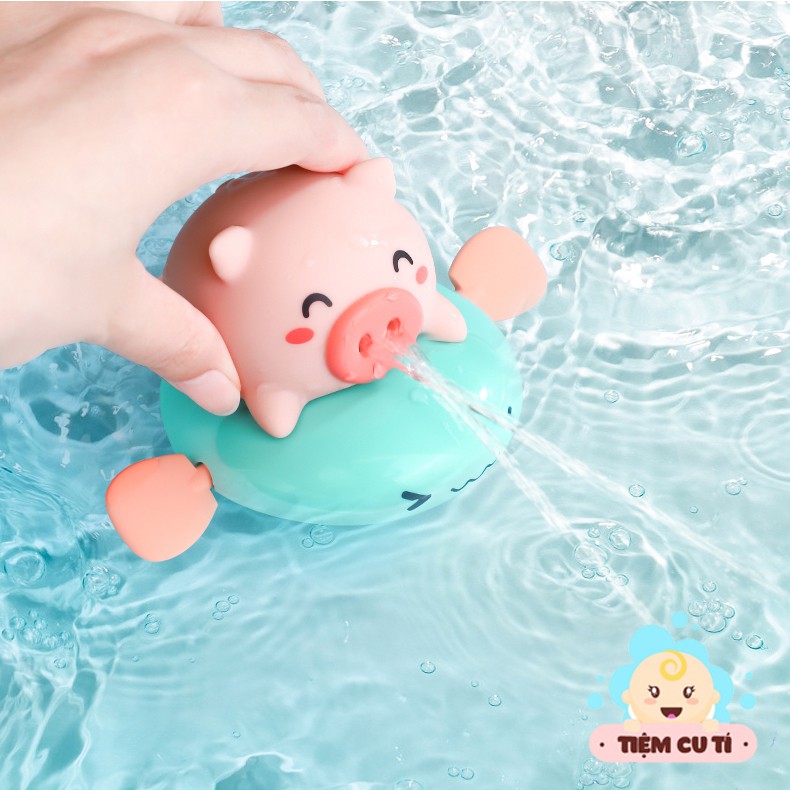 Heo con tập bơi thả bồn tắm, đồ chơi phun nước, siêu dễ thương và an toàn cho bé