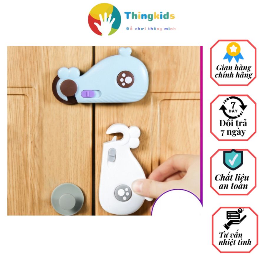 Khóa Gài Tủ Lạnh, Khóa Ngăn Kéo, Khóa Tủ Đồ an toàn cho nhà có trẻ nhỏ - Thingkids