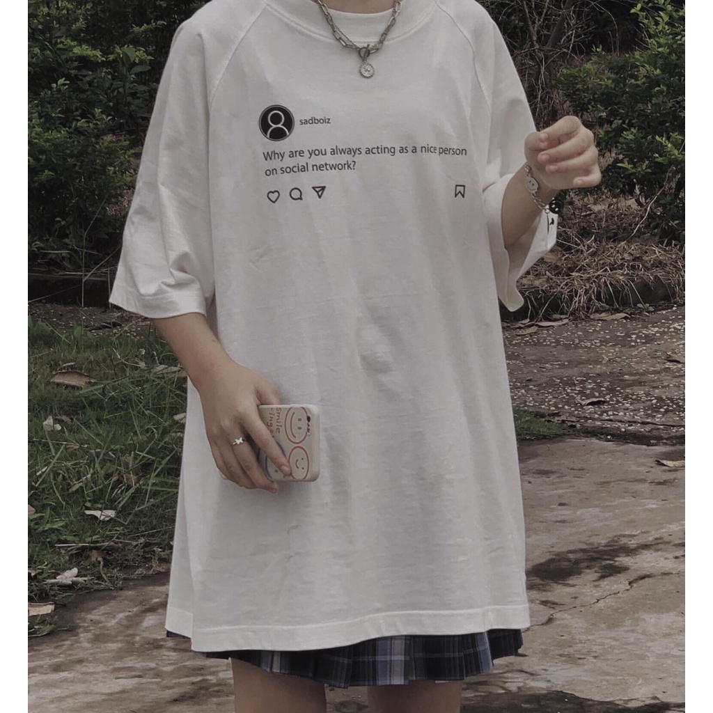 Áo thun sad boiz sadtagram tee logo nam nữ áo thun tay lỡ sadboiz sadtagram full tag