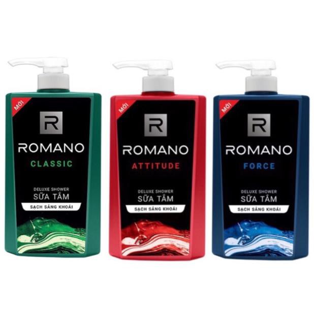 Sữa tắm ROMANO 650ml  có 3 màu