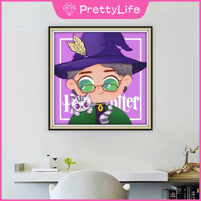 Bộ Tranh Đính Đá Tự Làm Họa Tiết Hoạt Hình Harry Potter Độc Đáo