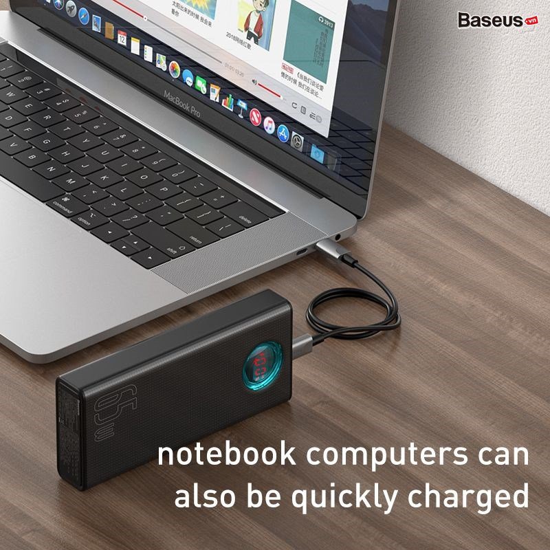 Pin sạc dự phòng đa dụng công suất cao Baseus Amblight Digital Display Quick Charge Power Bank