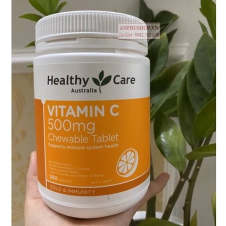 Viên Ngậm Vitamin C Healthy Care 500mg - Hộp 500 viên (Hàng chính hãng)