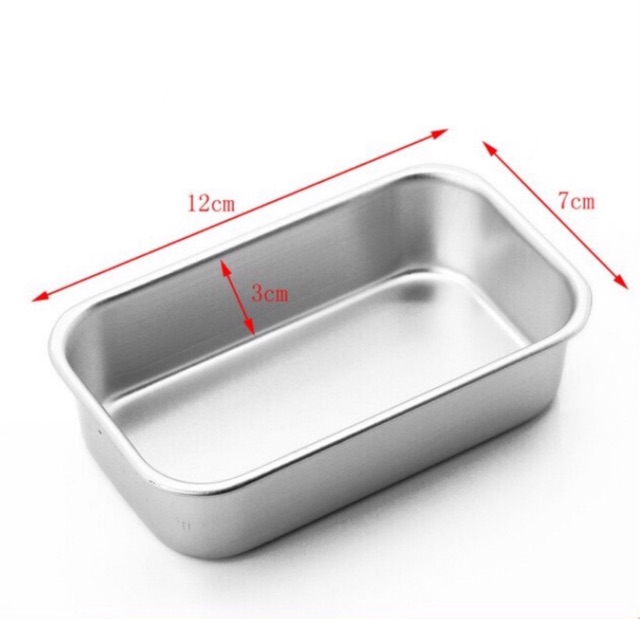 Khuôn Loaf Chữ Nhật Mini Làm Sandwich/Làm Bánh Mì Hoa Cúc A02/Khuôn Nhôm Đúc 12*7*3