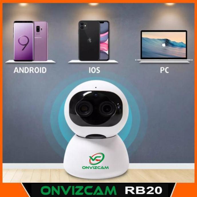 Camera trong nhà mini carecam chính hãng ONVIZCAM RB20/ CC2023 - full HD 1080P- Quay 360° Phát hiện trộm- Zoom xa 10x