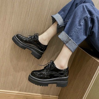 Bốt nữ 💝FREESHIP💝 Giầy boot cổ thấp da phong cách Hàn