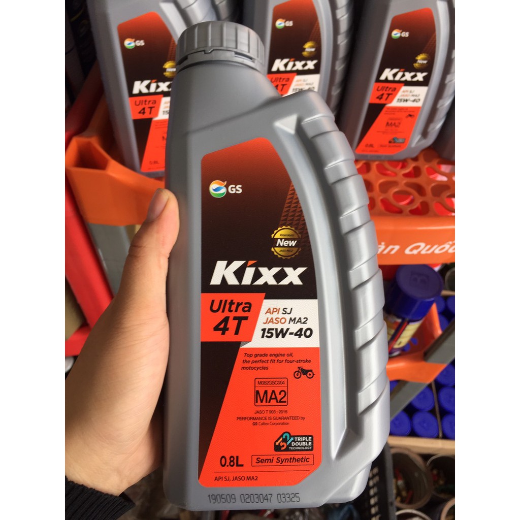 [Combo 12 Chai 0.8L] Nhớt xe số Kixx Ultra 15w40 SJ