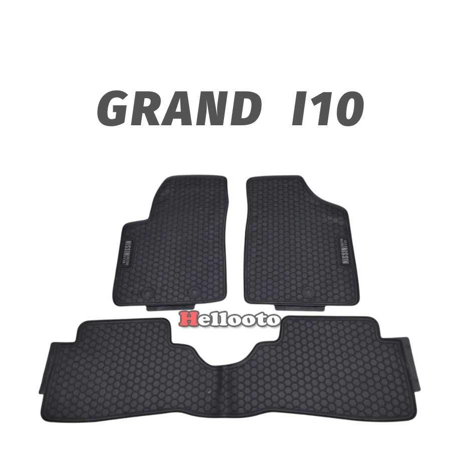Lót Sàn Cao Su Xe Hyundai Grand I10 2014 đến 2022- Cao Su Đúc Ko Mùi - M02
