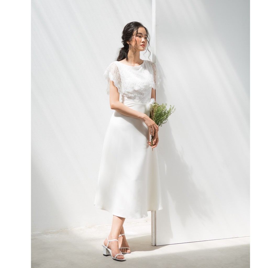 ĐẦM PHỐI REN ĐÍNH NƠ - D1114