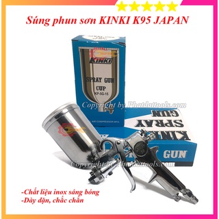 Súng phun sơn kinki - k95 japan - dung tích cốc 400ml - hàng cao cấp nhật bản - bảo hành chính hãng 6 tháng