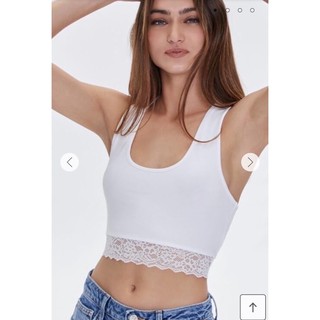 Áo croptop ba lỗ phối ren