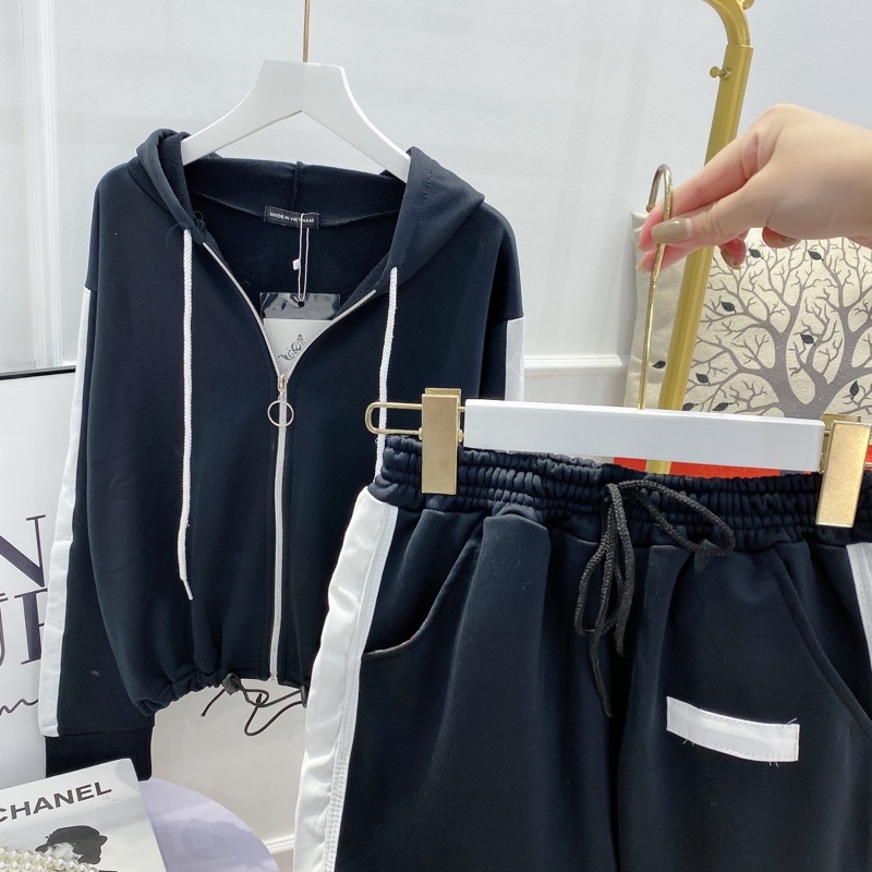 [ 𝐅𝐑𝐄𝐄 𝐒𝐇𝐈𝐏 ]  SÉT BỘ THỂ THAO PHỐI SỌC, CHẤT LIỆU DA CÁ CÓ DƯ Ạ