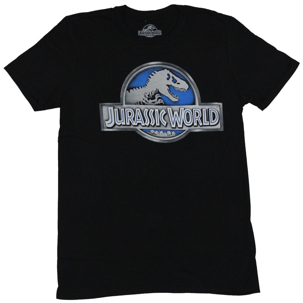 Áo thun đen in biểu tượng Jurassic World thời trang dành cho nam