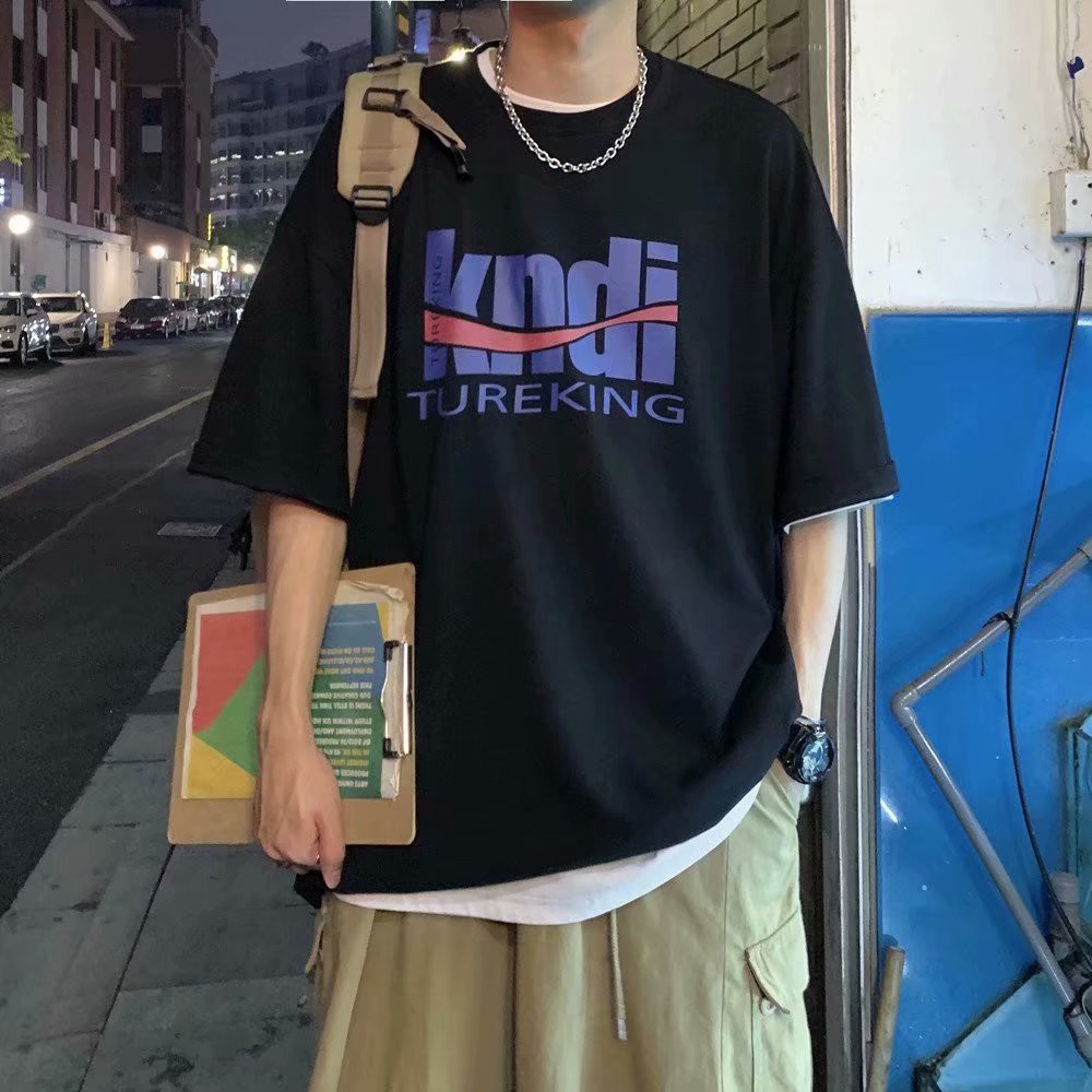 Áo Thun Ngắn Tay Dáng Rộng Phong Cách Năng Động Trẻ Trung Dành Cho Cả Nam Và Nữ Size S-5XL