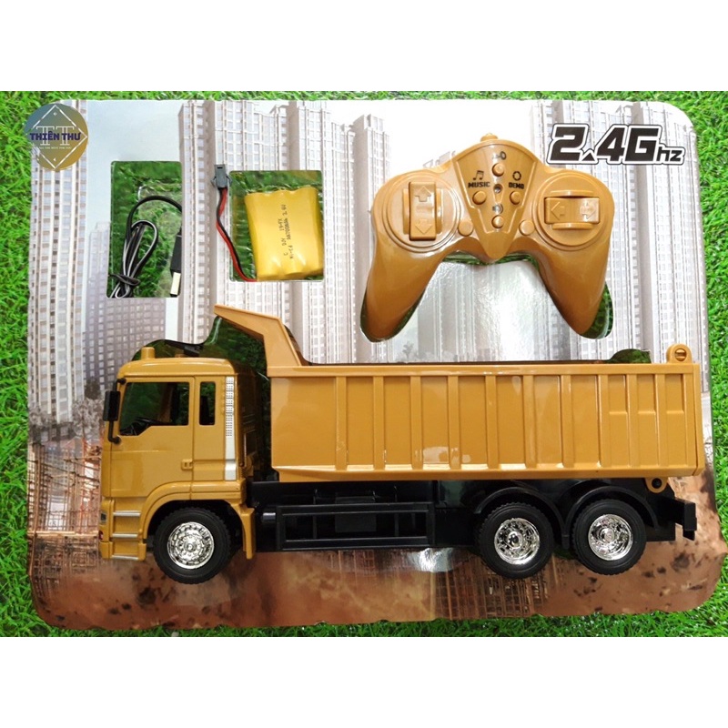 Máy ủi, máy xúc, xe ben hợp kim điều khiển từ xa