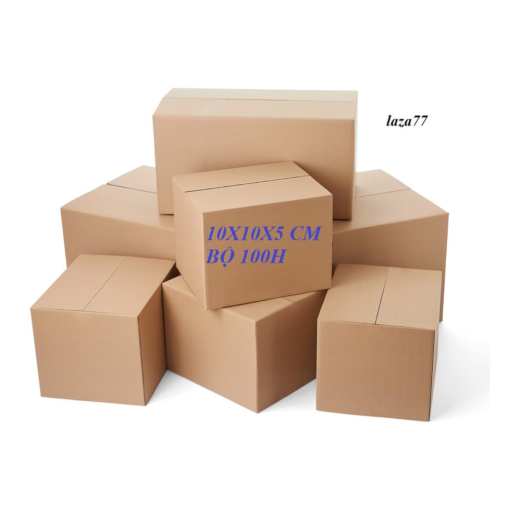 [Mã LIFEHOT55 giảm 10% đơn 99K] 100 Thùng Hộp Carton 10X10X5 cm